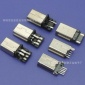 MINI USB 5PIN 焊板式公头 带接地脚 插头 迷你连接器接口
